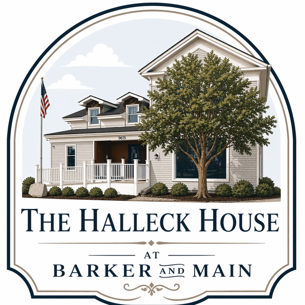 The Halleck House at Barker and Main logo